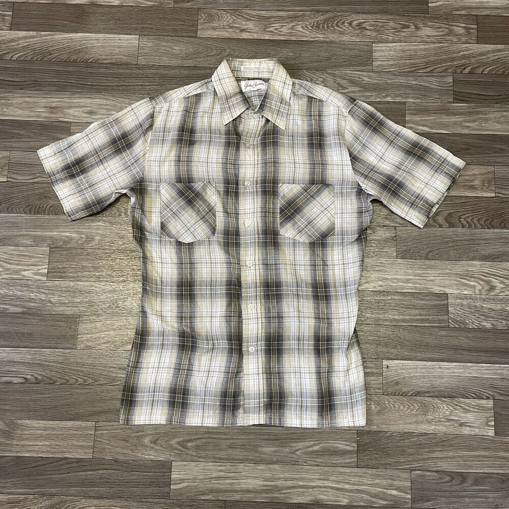 Vintage Jordan Christopher Short Sleeve Permanent Press Button Down Shirt Medium